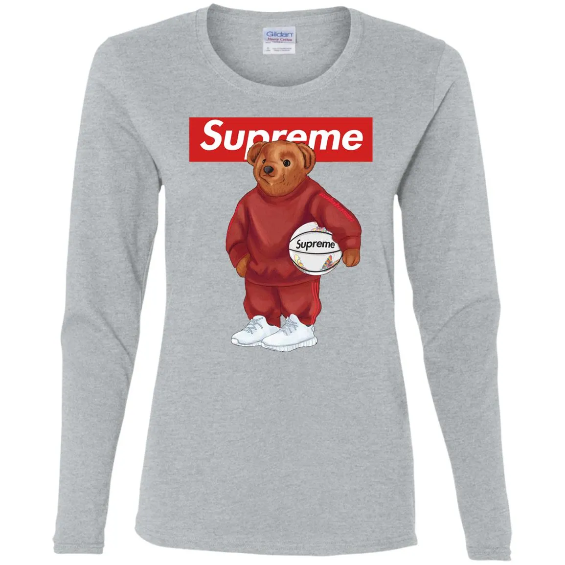 Supreme Bear Sport T-shirt Women Long Sleeve Shirt