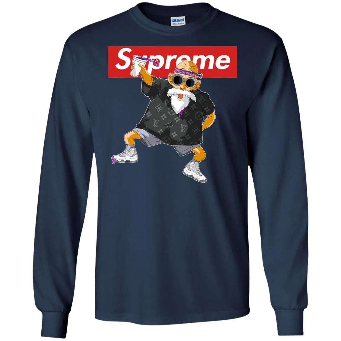 Supreme Kame Sennin Turtle Men Long Sleeve Shirt