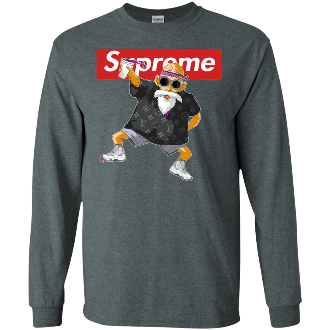 Supreme Kame Sennin Turtle Men Long Sleeve Shirt