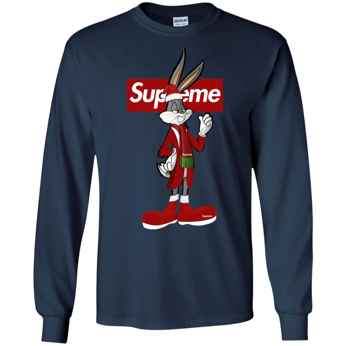 Supreme Rabbit Party T-shirt Men Long Sleeve Shirt