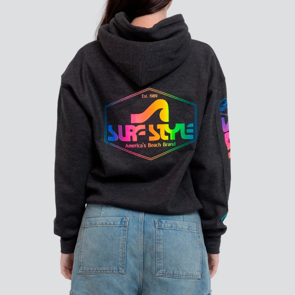 Surf Style Pullover Shield Hoodie