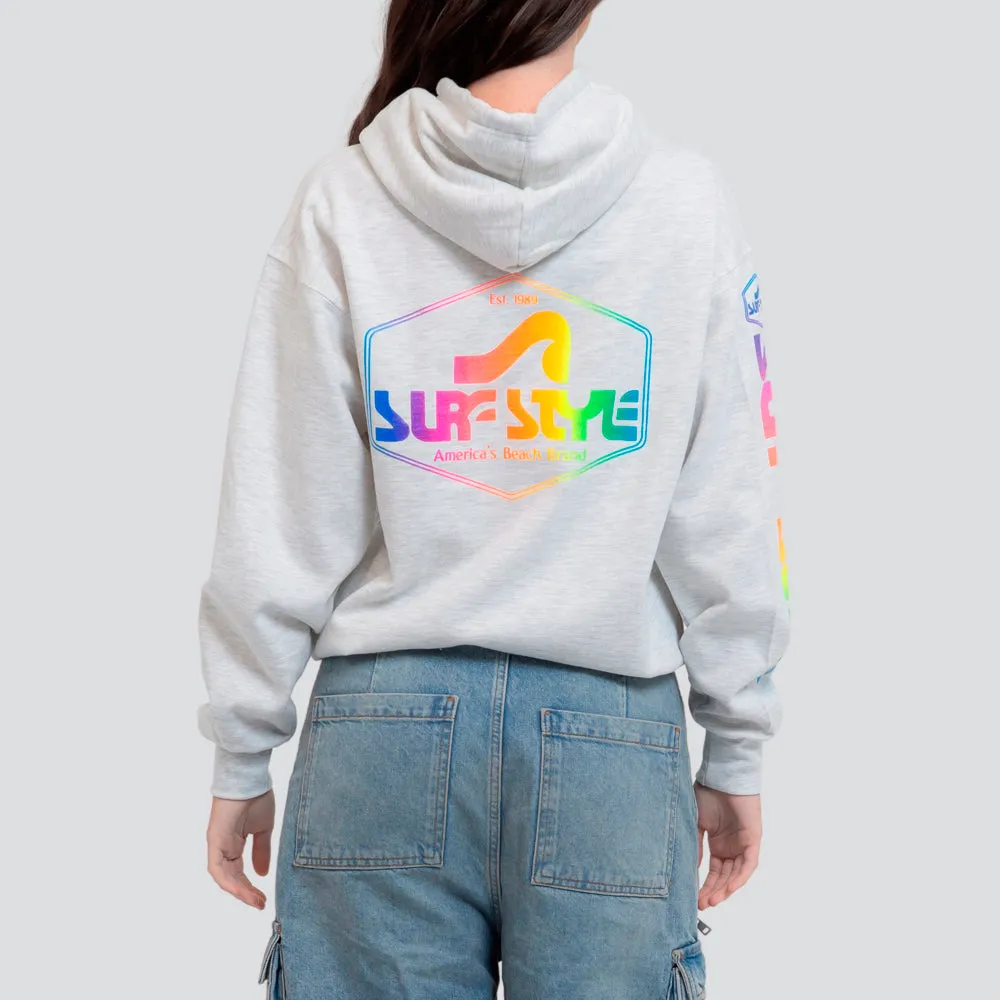 Surf Style Pullover Shield Hoodie