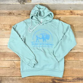 Surf Wyoming® Riffle Bison Fleece Hoodie - Dusty Blue