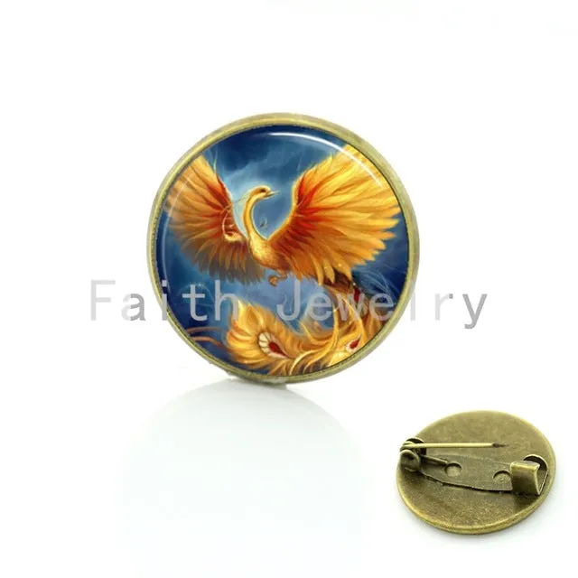 TAFREE Vintage Woman animal brooch Glass dome art picture birds brooches pins for Suit Sweater carves Animal Jewelry BP01