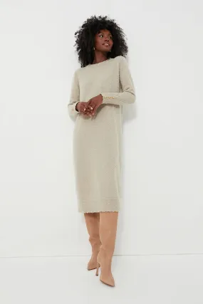 Tan Boucle Knit Nelle Dress