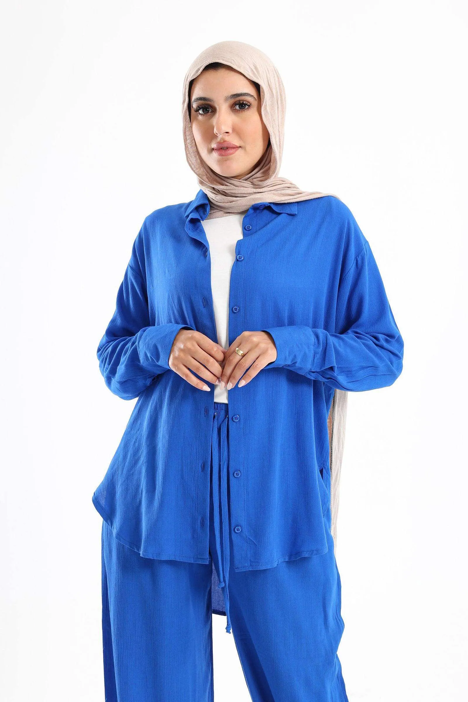 Tencel Shirt with Round Hem