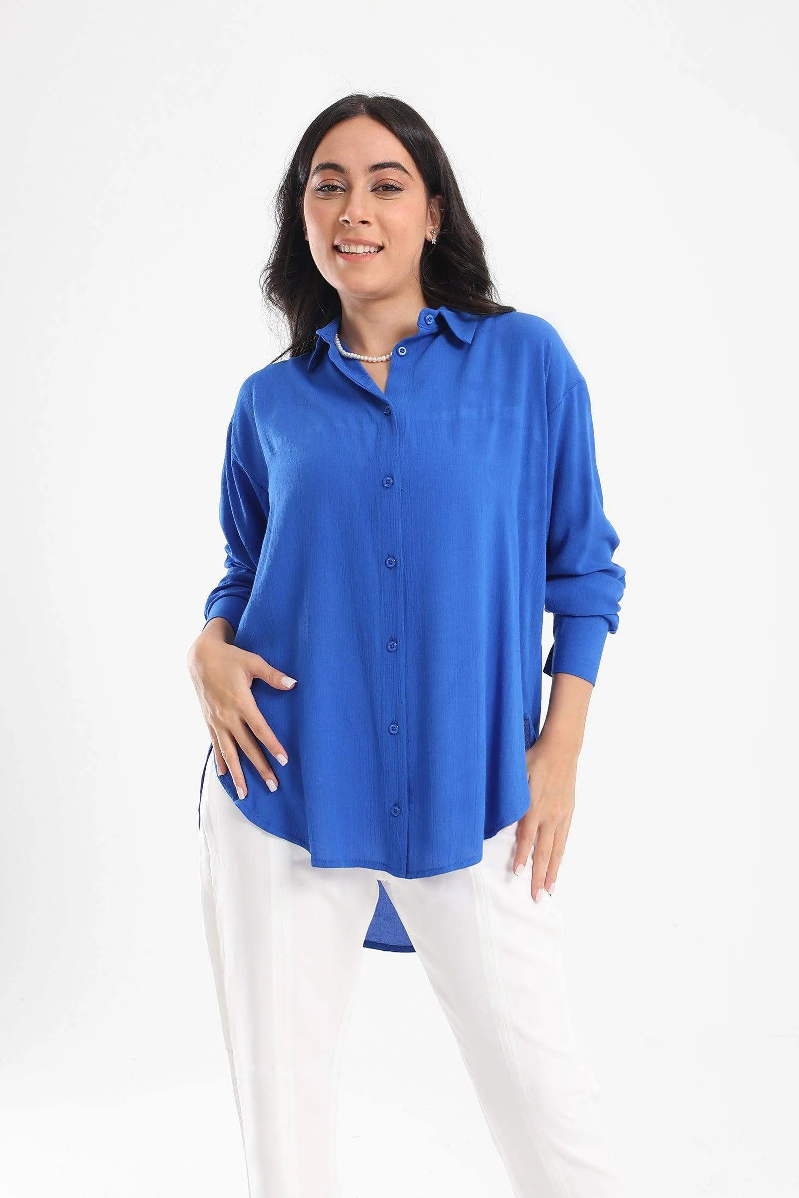 Tencel Shirt with Round Hem