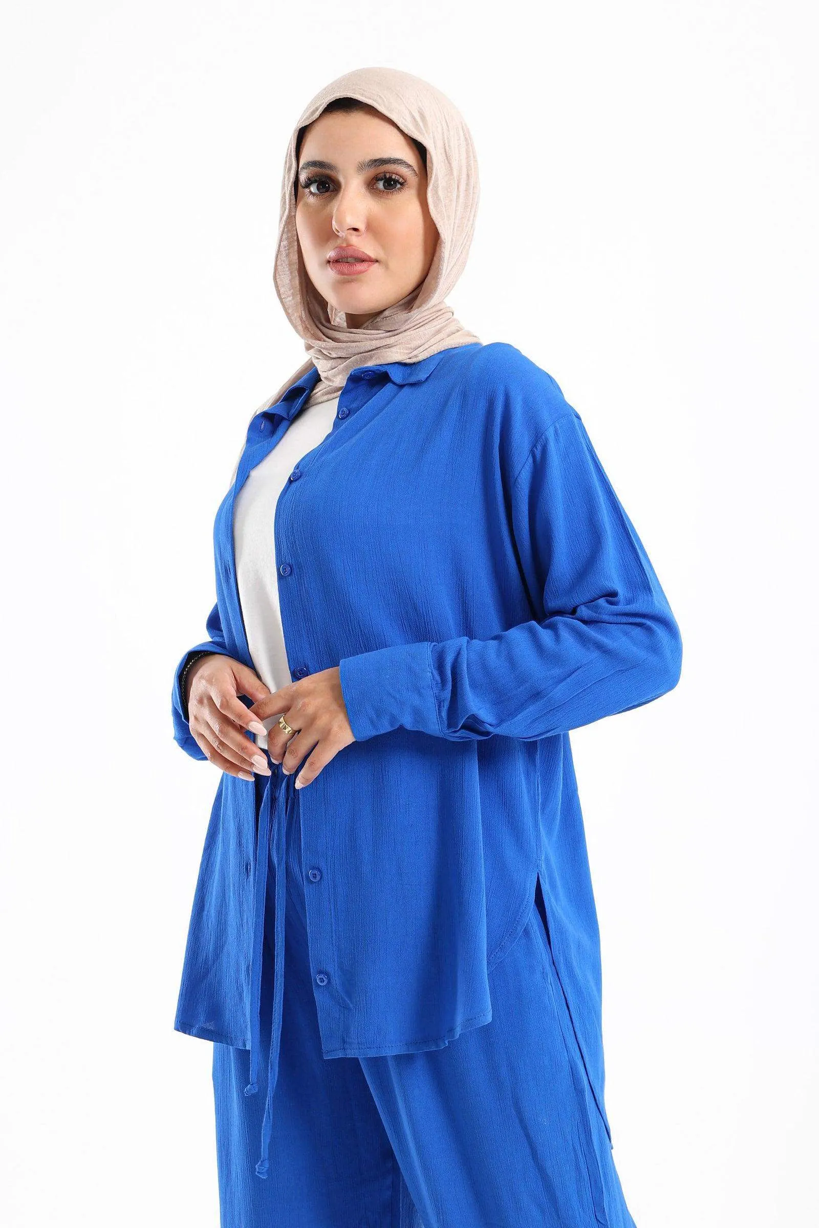 Tencel Shirt with Round Hem