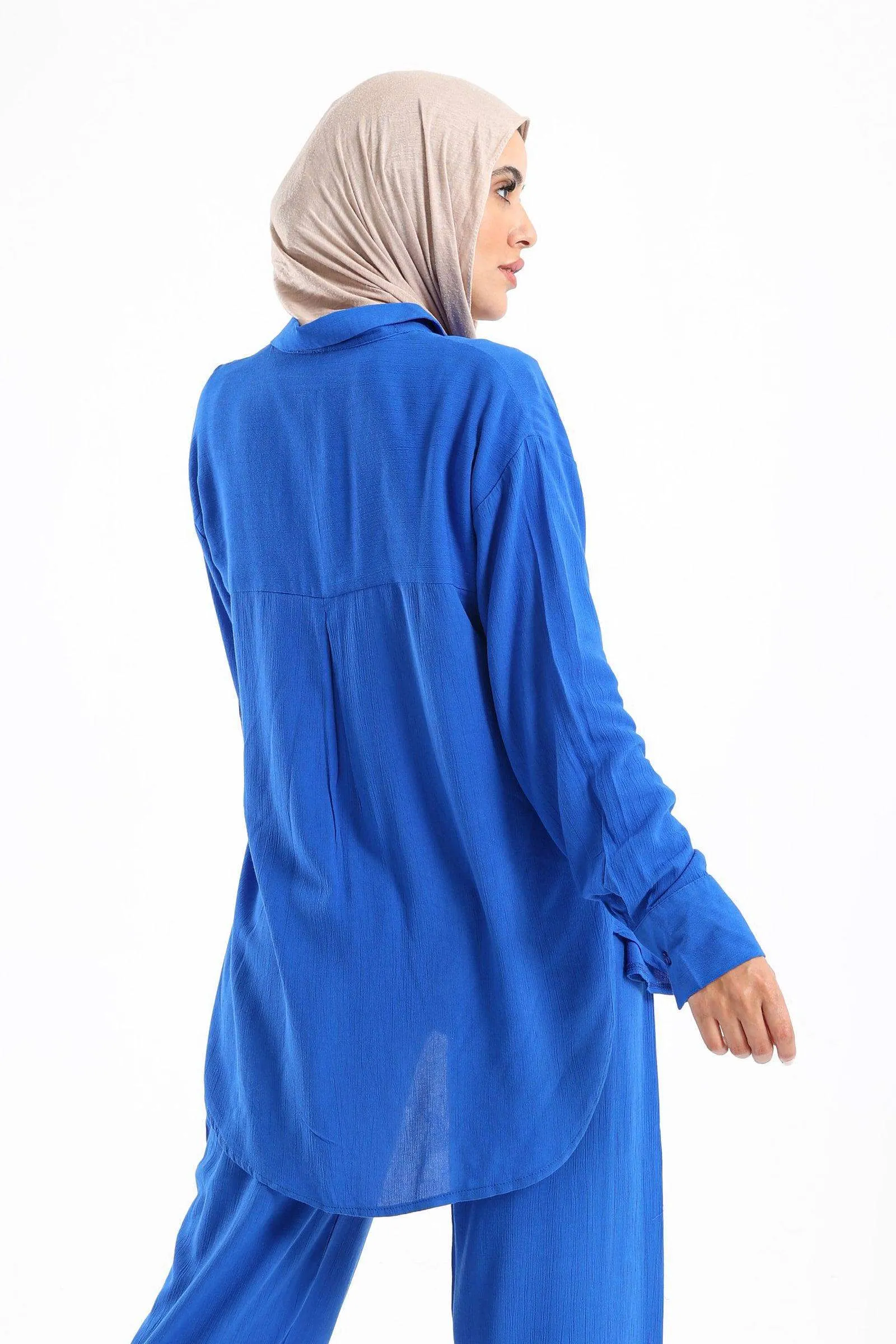 Tencel Shirt with Round Hem