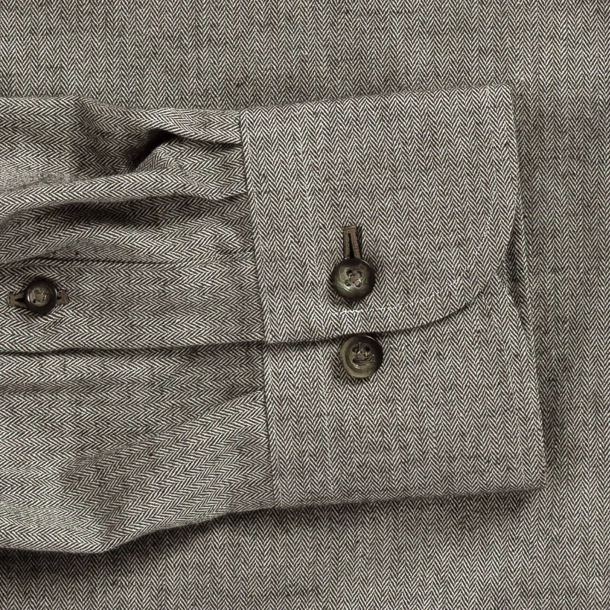 The Brown Andover Herringbone Custom Shirt