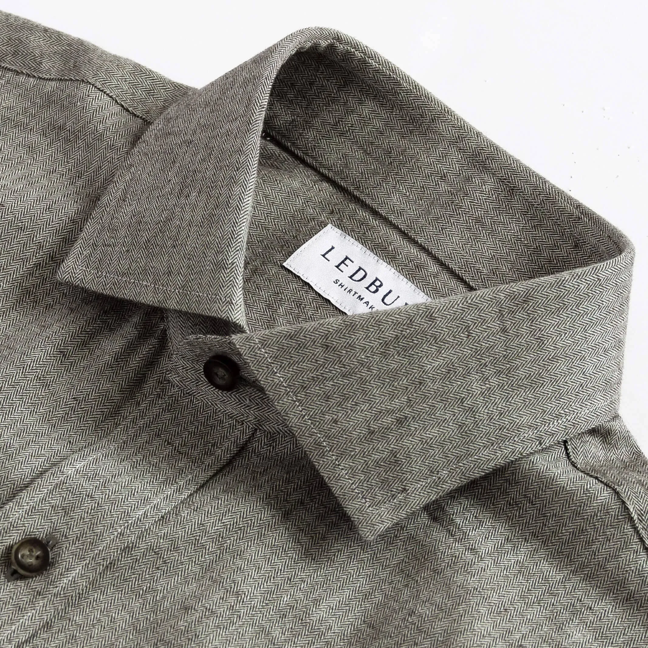 The Brown Andover Herringbone Custom Shirt