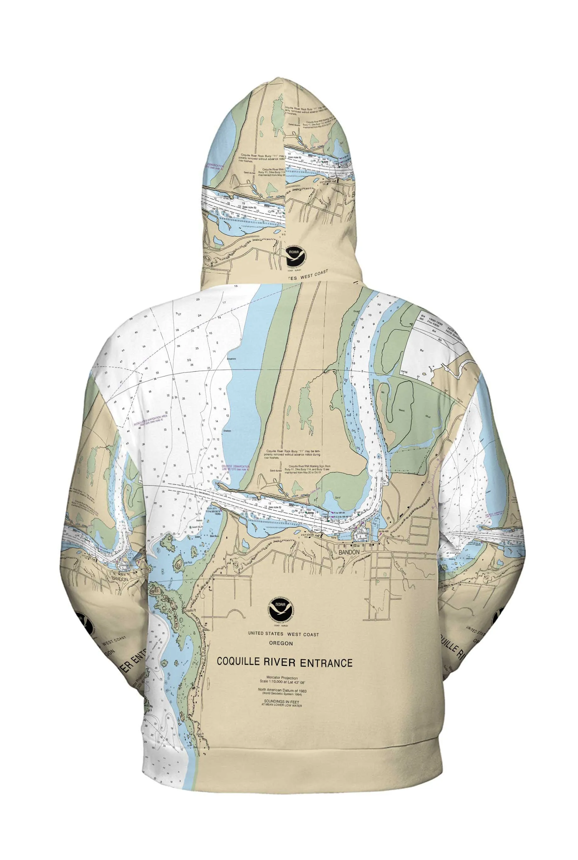 The Coquille River Entrance Lightweight Hoodie Sweatshirt