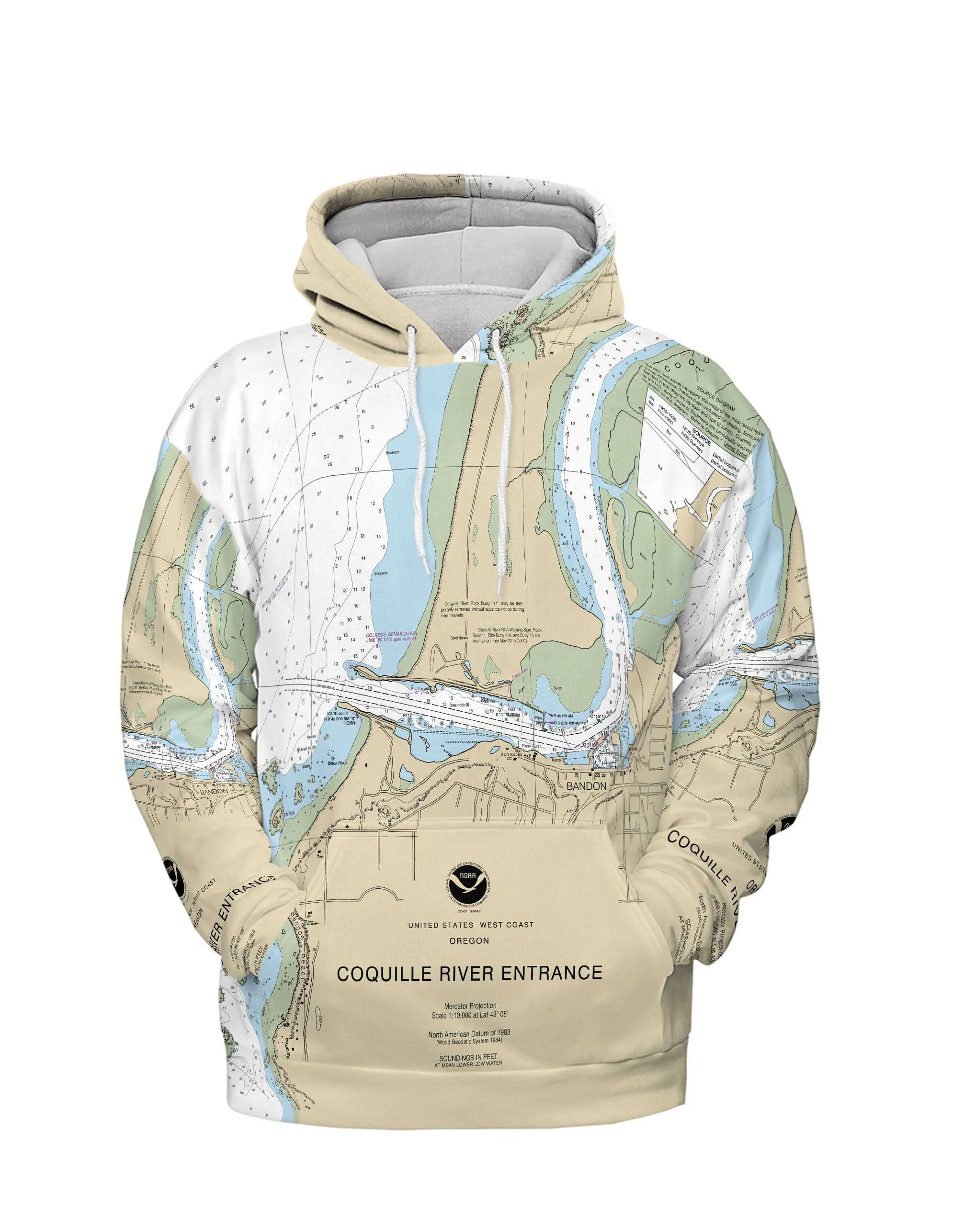 The Coquille River Entrance Lightweight Hoodie Sweatshirt