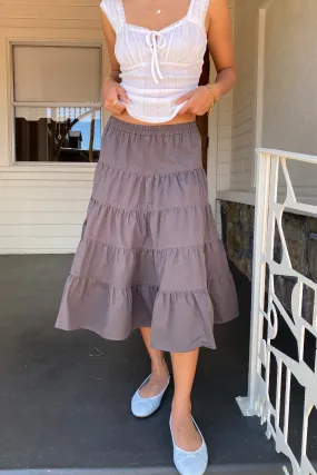 Tiered Midi Skirt