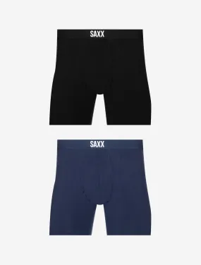 Ultra Soft 2 Pack Boxer Brief Black Navy