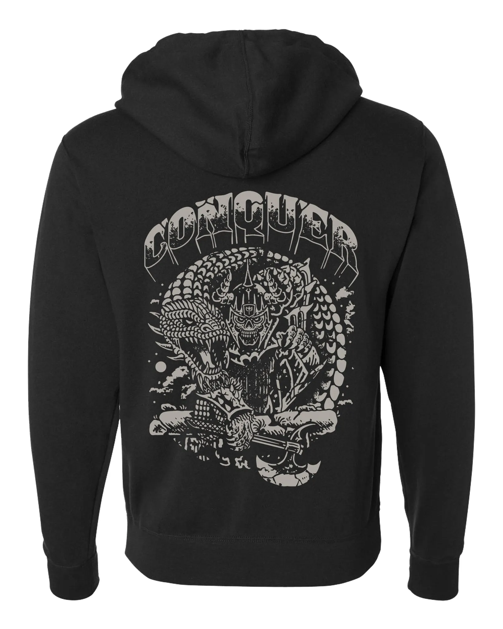 Viking Dragon - on Black Pullover Hoodie