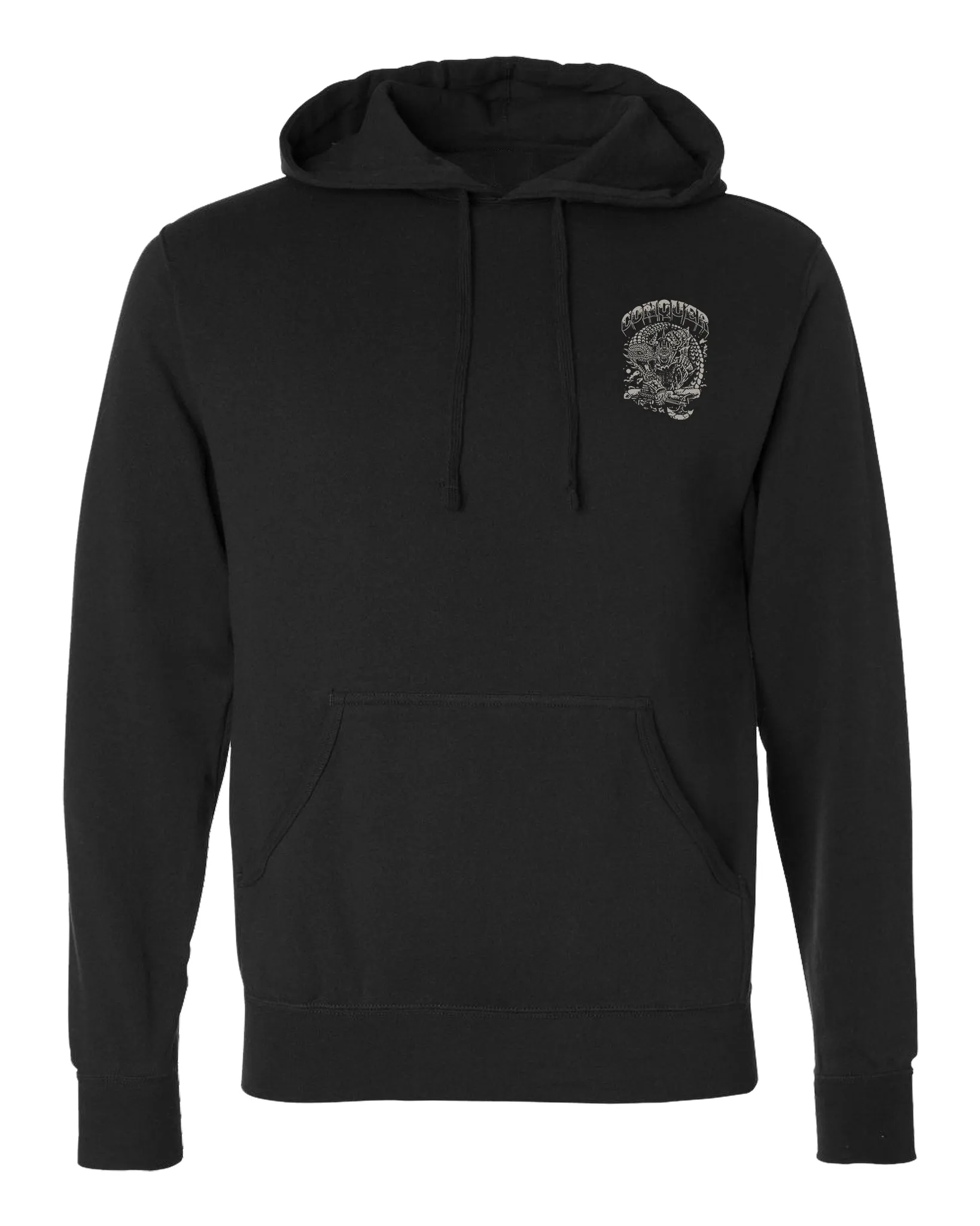 Viking Dragon - on Black Pullover Hoodie