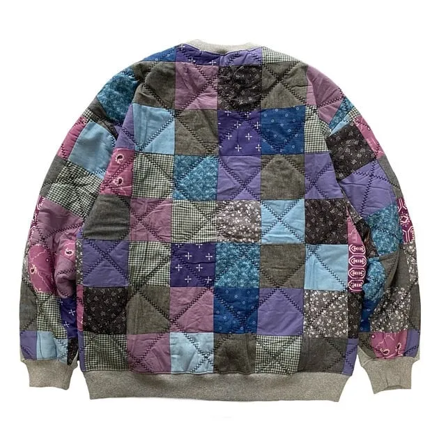 Vintage Back Patchwork Loose Sweater