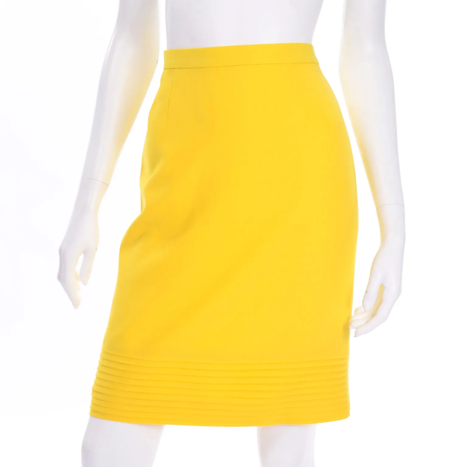 Vintage Escada Margaretha Ley Bright Yellow Skirt and Jacket Suit