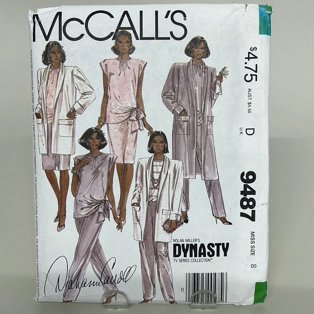 Vintage MCCALL'S Pattern, Misses' Coat, Skirt & Pants (PMC9487)