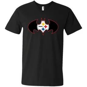 We Are The Pittsburgh Steelers Batman Nfl Mashup Men V-Neck T-Shirt