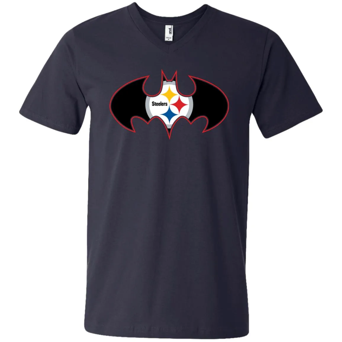 We Are The Pittsburgh Steelers Batman Nfl Mashup Men V-Neck T-Shirt