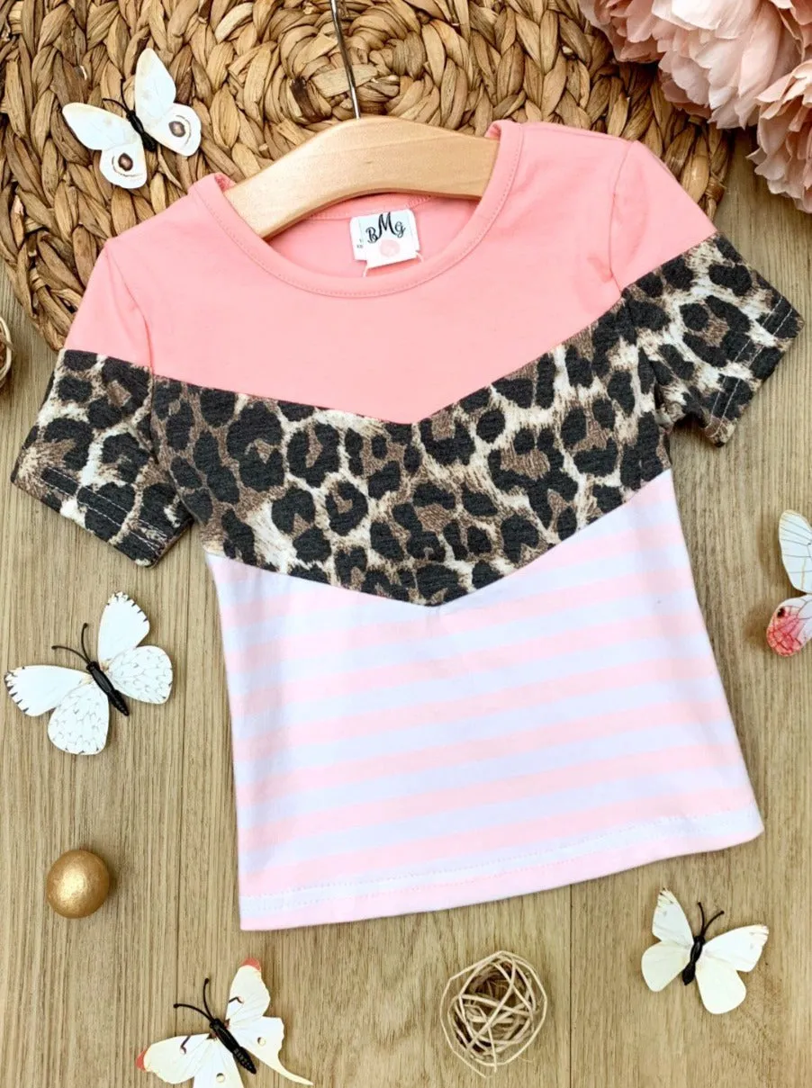 We Love Leopard Colorblock Top