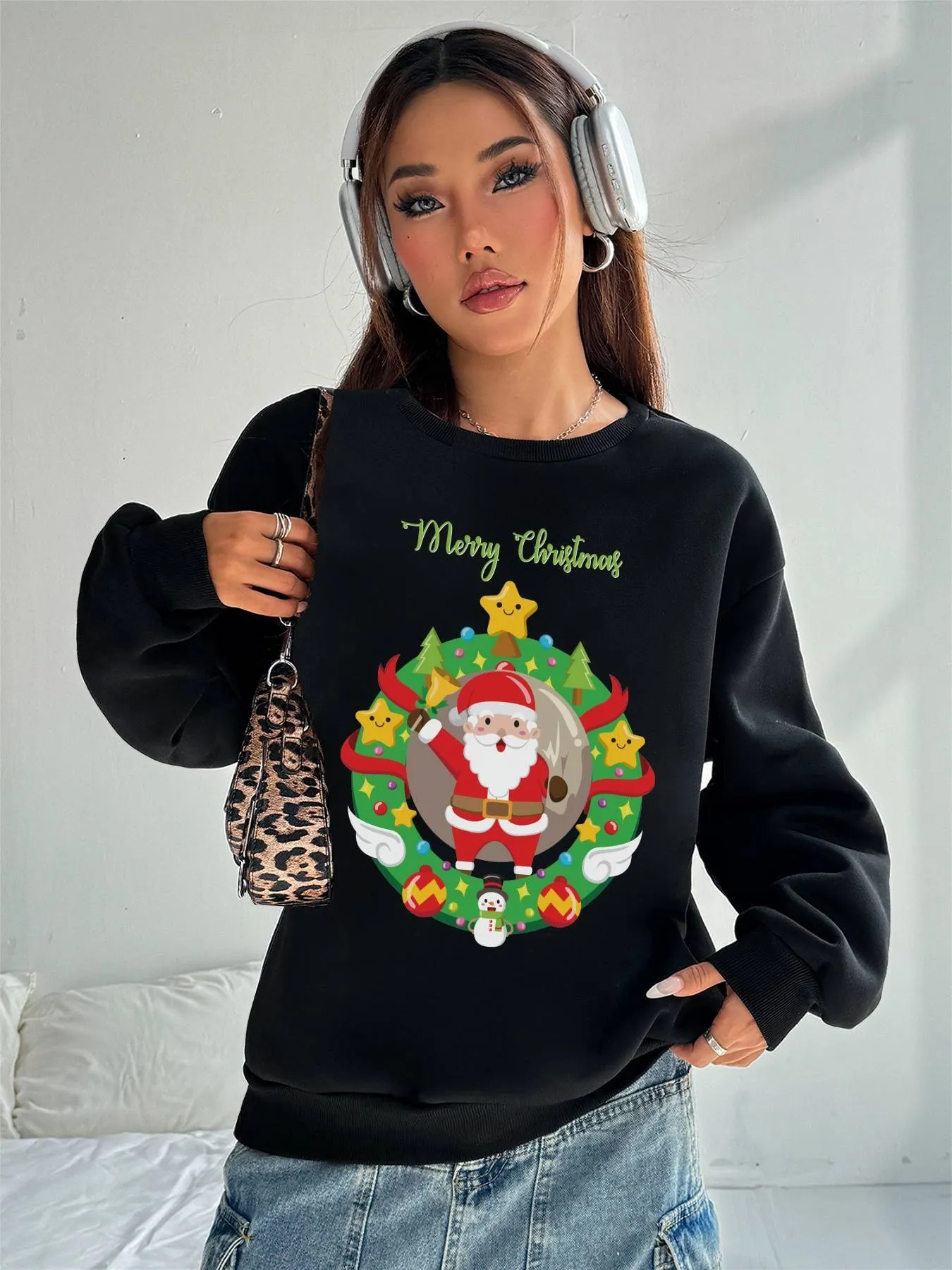 Women's Christmas Sweater Top - Festive and Cozy