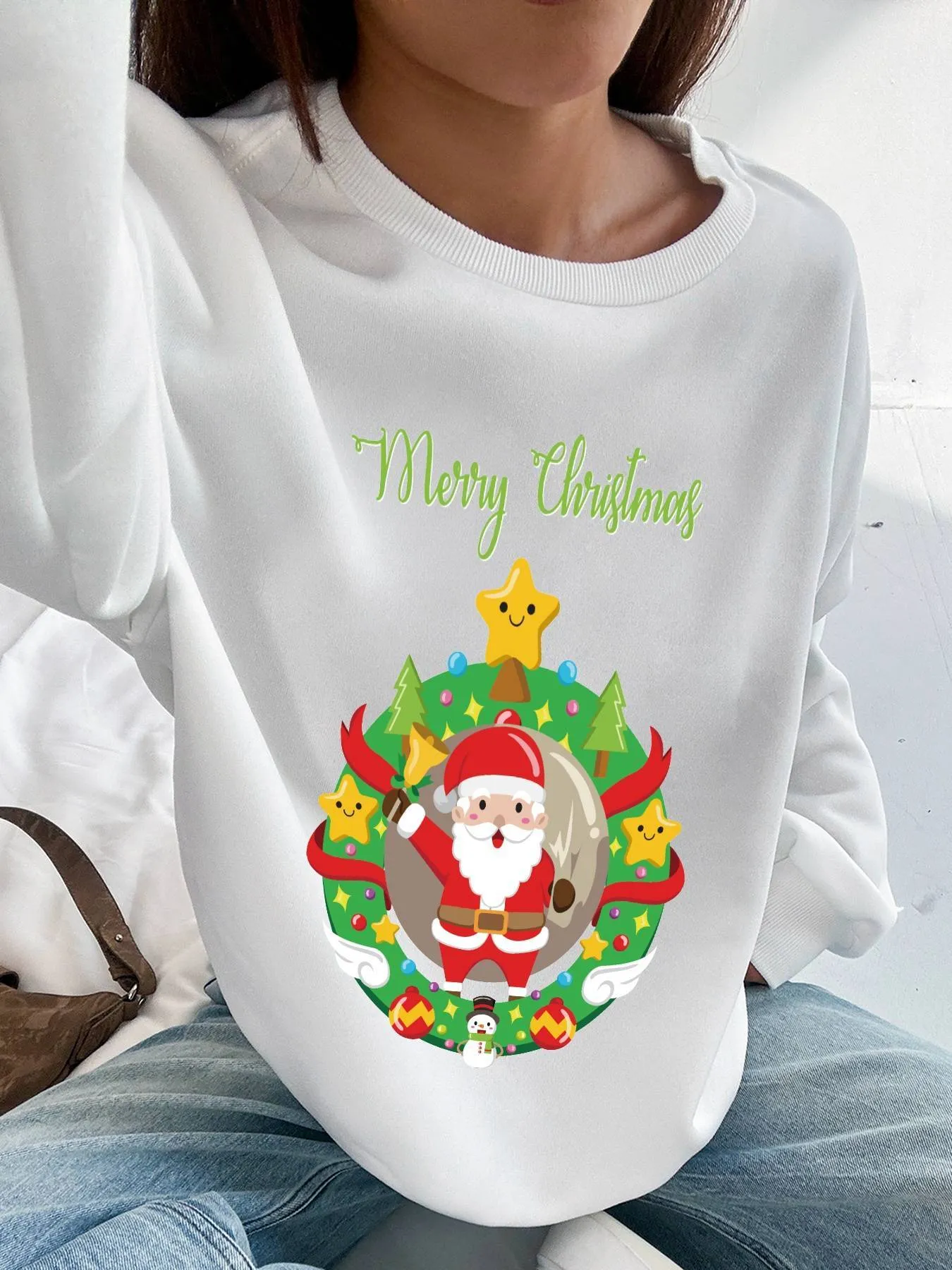 Women's Christmas Sweater Top - Festive and Cozy