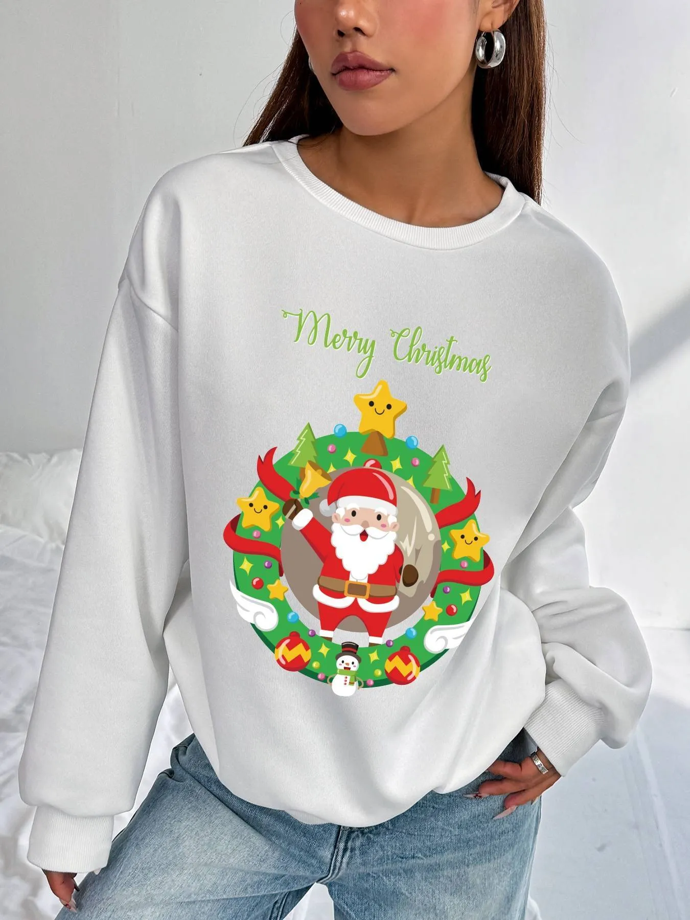 Women's Christmas Sweater Top - Festive and Cozy