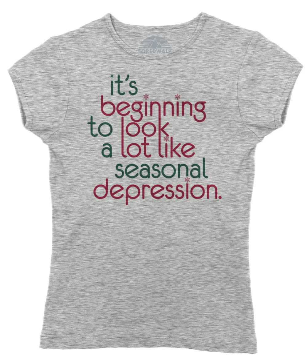 Women's It's Beginning To Look A Lot Like Seasonal Depression T-Shirt