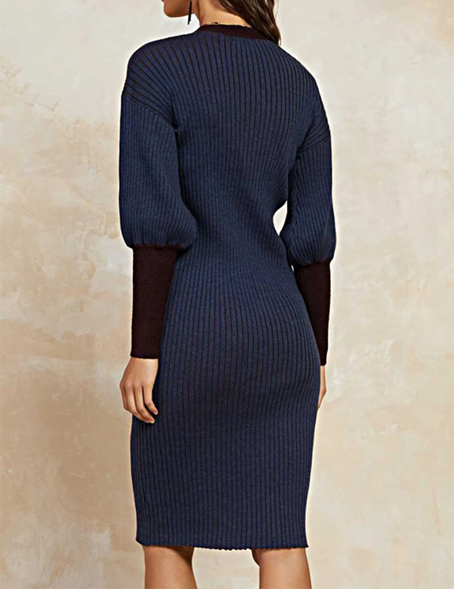 Wynter Long Sleeve Rib Knit Dress