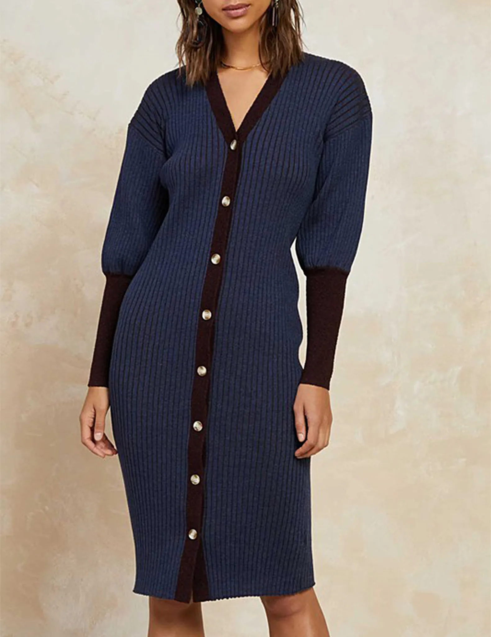 Wynter Long Sleeve Rib Knit Dress