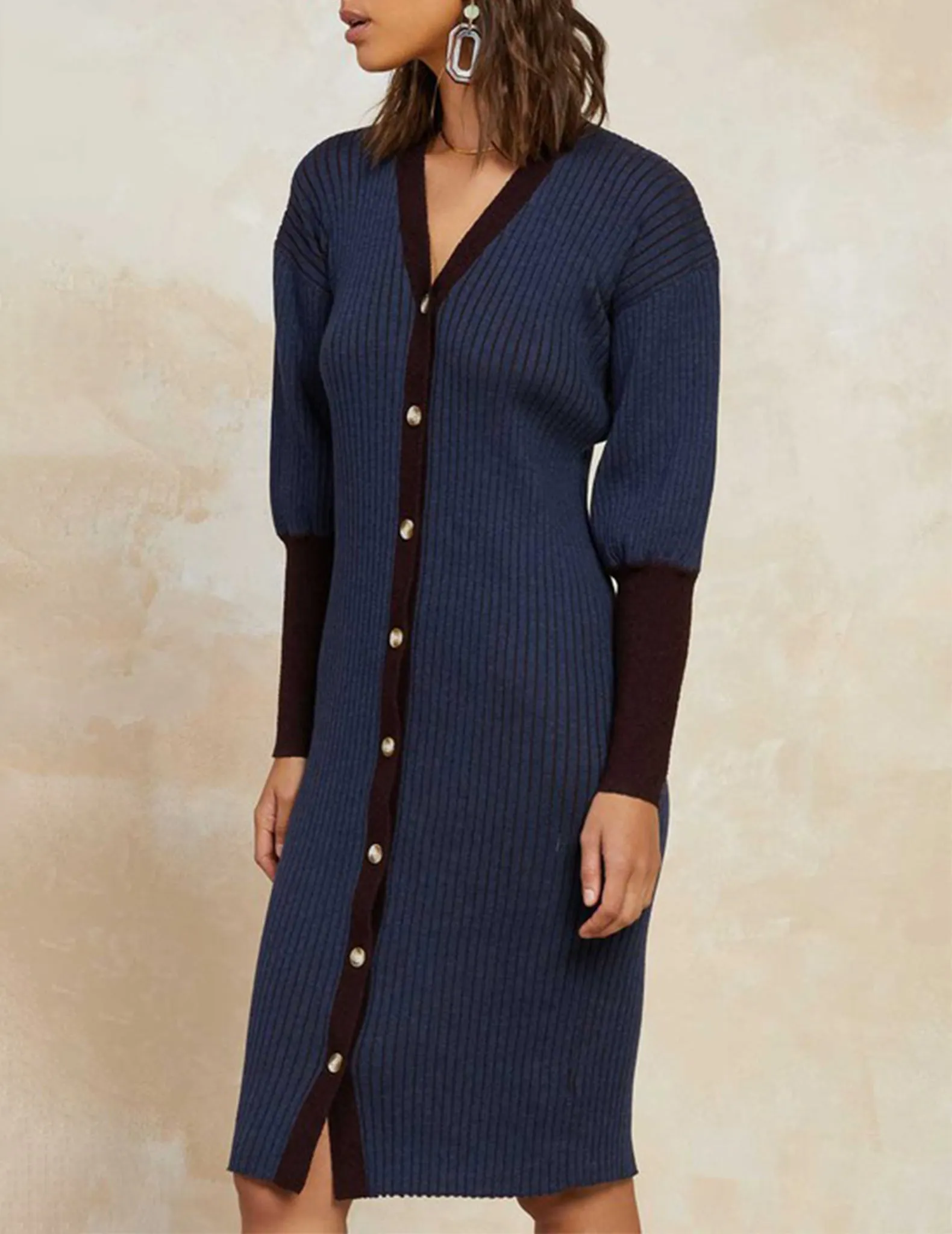 Wynter Long Sleeve Rib Knit Dress